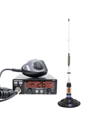 Kit Statie radio CB President RONALD ASC 10/12M + Antena CB PNI ML70