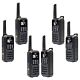 Kit 6 statii radio portabile PNI PMR R80 PRO 0.5W, 16 canale, Waterproof IP67, cu lanterna LED, buton SOS, VOX, USB-C