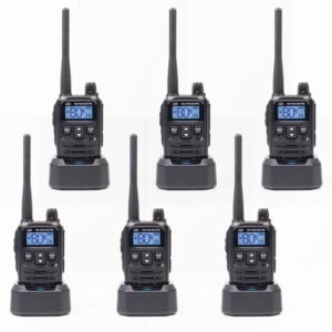 Kit 6 statii radio portabile PNI PMR R45 PRO 446MHz, 0.5W, 99 canale programabile, 16 PMR si tonuri 38 CTCSS si 104 DCS,